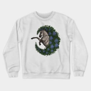 Spring Appaloosas Rearing with Flowers Crewneck Sweatshirt